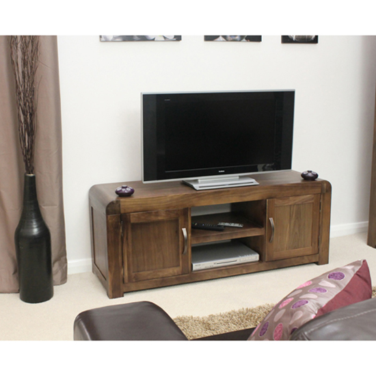 Product photograph of Shiva Walnut Widescreen Television Cabinet from Furniture in Fashion