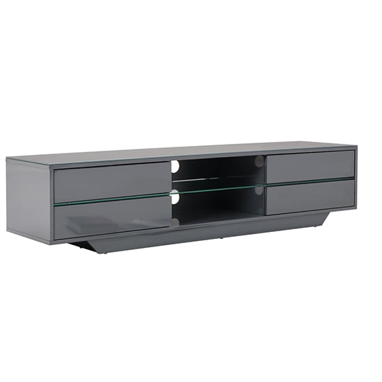 Sienna High Gloss TV Stand In Grey With Multi LED Lighting_9