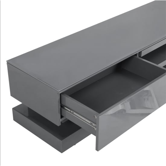 Step High Gloss TV Stand In Grey With Multi LED Lighting_4