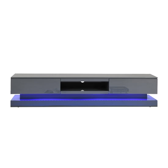 Step High Gloss TV Stand In Grey With Multi LED Lighting_5