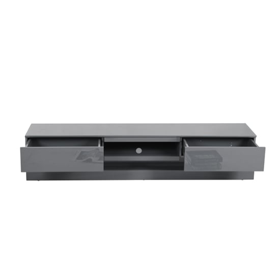 Step High Gloss TV Stand In Grey With Multi LED Lighting_6