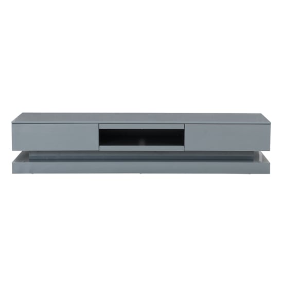 Score High Gloss TV Stand In Mid Grey And Multi LED Lighting_4