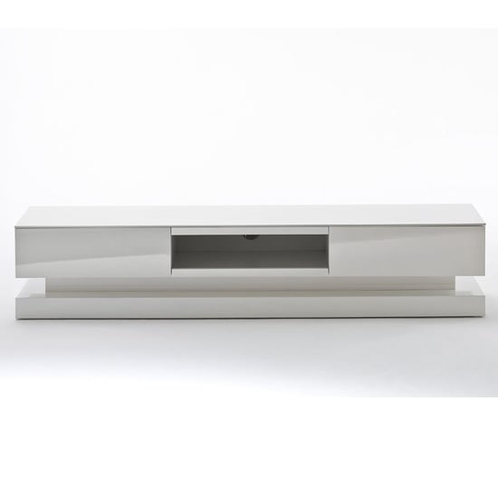Step High Gloss TV Stand In White With Multi LED Lighting_3