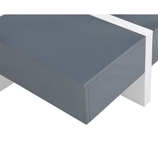 Storm High Gloss Storage Coffee Table In Grey And White Furniture in Fashion