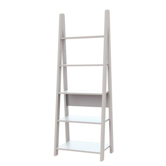 Tarvie Bookcase In White With Ladder Style