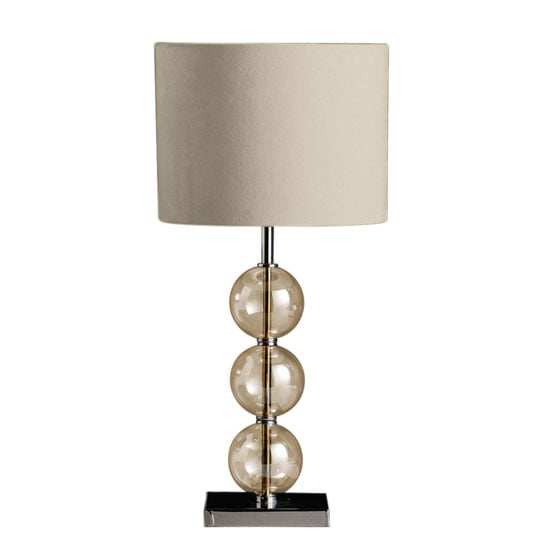 Read more about Miscona cream fabric shade table lamp with chrome base