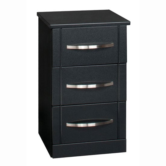 Torino 3drawer bedside1 - How To Make Black Bedside Tables With Drawers Work In Any Bedroom