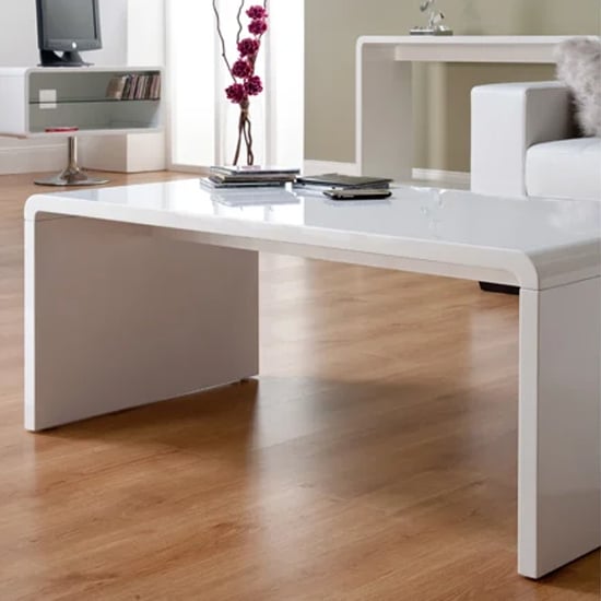 Product photograph of Toscana Coffee Table Rectangular In White High Gloss from Furniture in Fashion