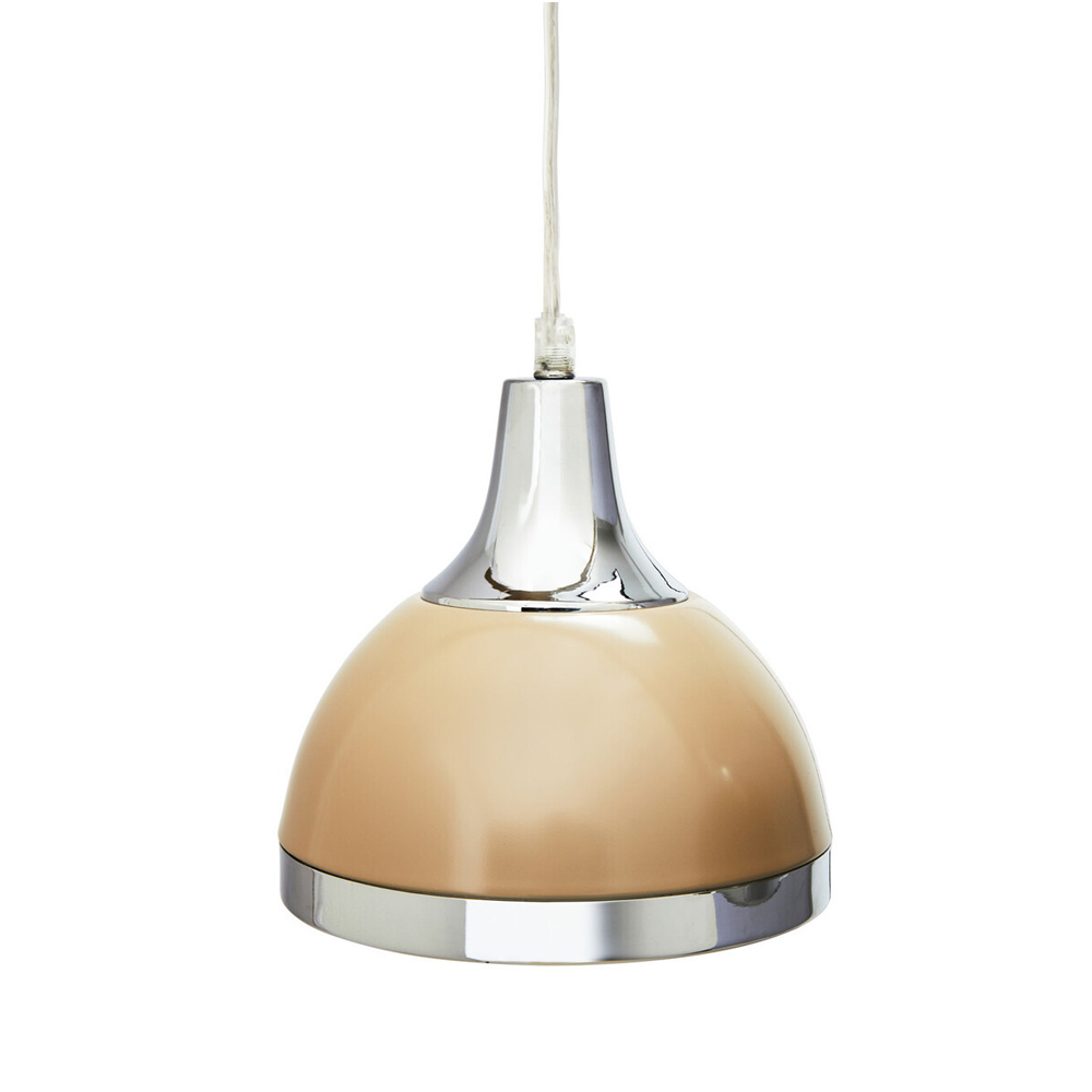 Varmora Metal 3 Shade Pendant Light In Clay And Chrome