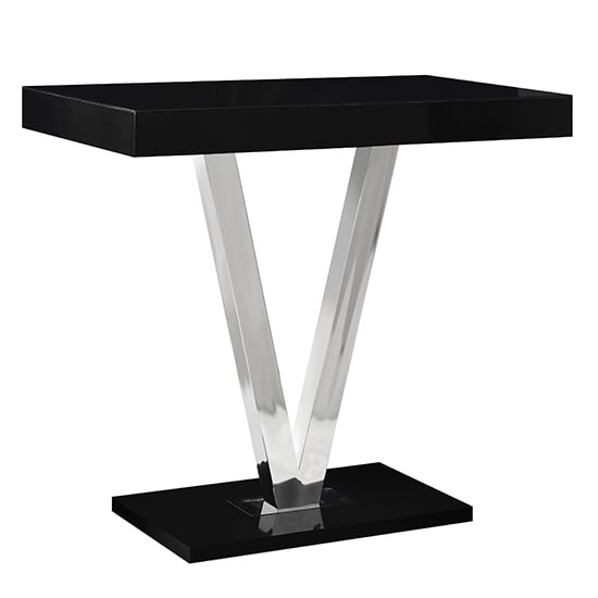 Vienna Rectangular Glass Top High Gloss Bar Table In Black_3
