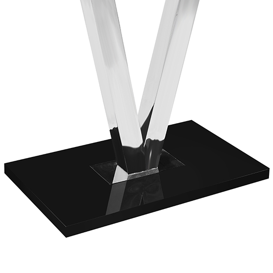 Vienna Rectangular Glass Top High Gloss Bar Table In Black_8