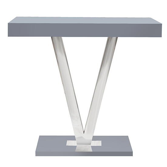 Vienna Rectangular Glass Top High Gloss Bar Table In Grey_3
