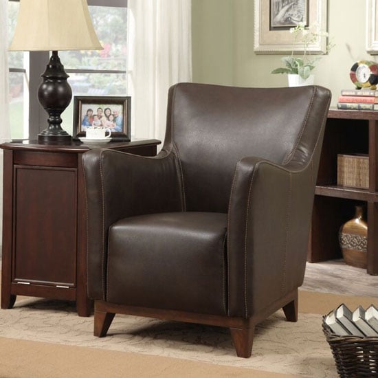 Elixir Armchair In Real Leather Dark Brown 25457 Furniture