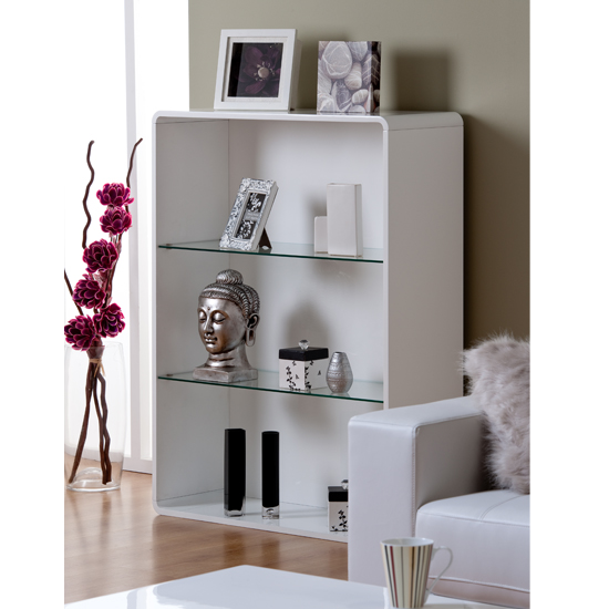 White Toscana Bookcase TOS06 - White bedroom set for any décor