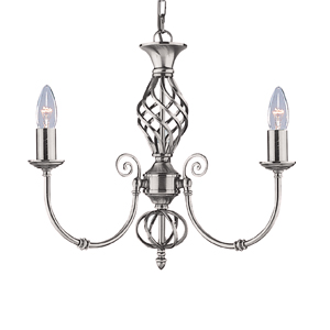 Zanzibar Satin Silver Ceiling Light