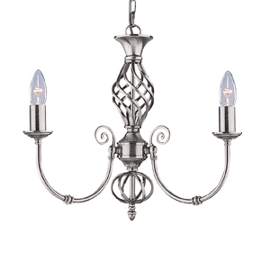 Product photograph of Zanzibar Satin Silver Ceiling Light from Furniture in Fashion