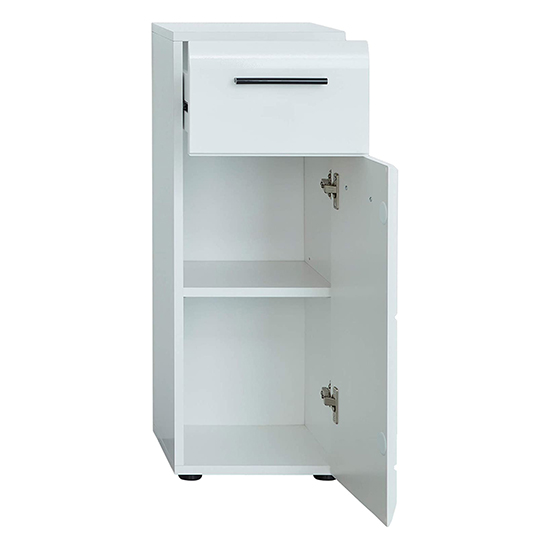 Zenith Floor Storage Cabinet In White With Gloss Fronts_3