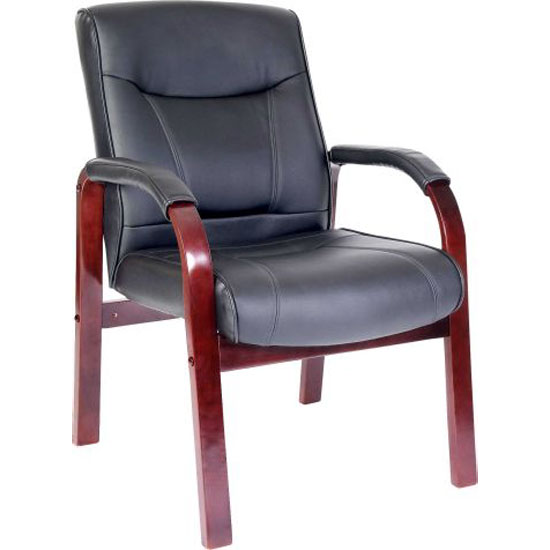 Photo of Kingston mahogany finished visitor chair