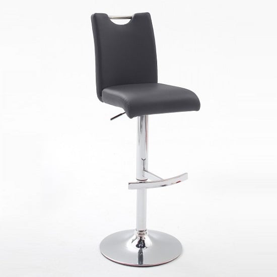 Read more about Aachen black faux leather seat gas lift bar stool