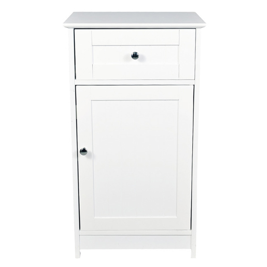 Alaskan Low Wooden Bathroom Storage In White Furniture in Fashion
