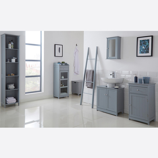 Aacle Wooden Bathroom Towel Ladder In Grey Furniture in Fashion