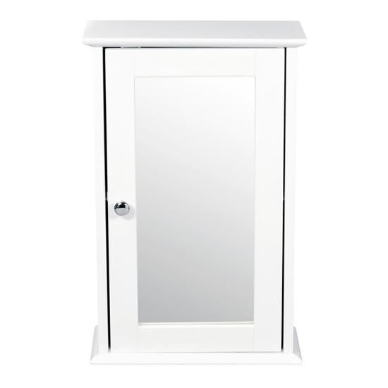 Aacle Wooden Wall Hung Mirrored Cabinet In White_1