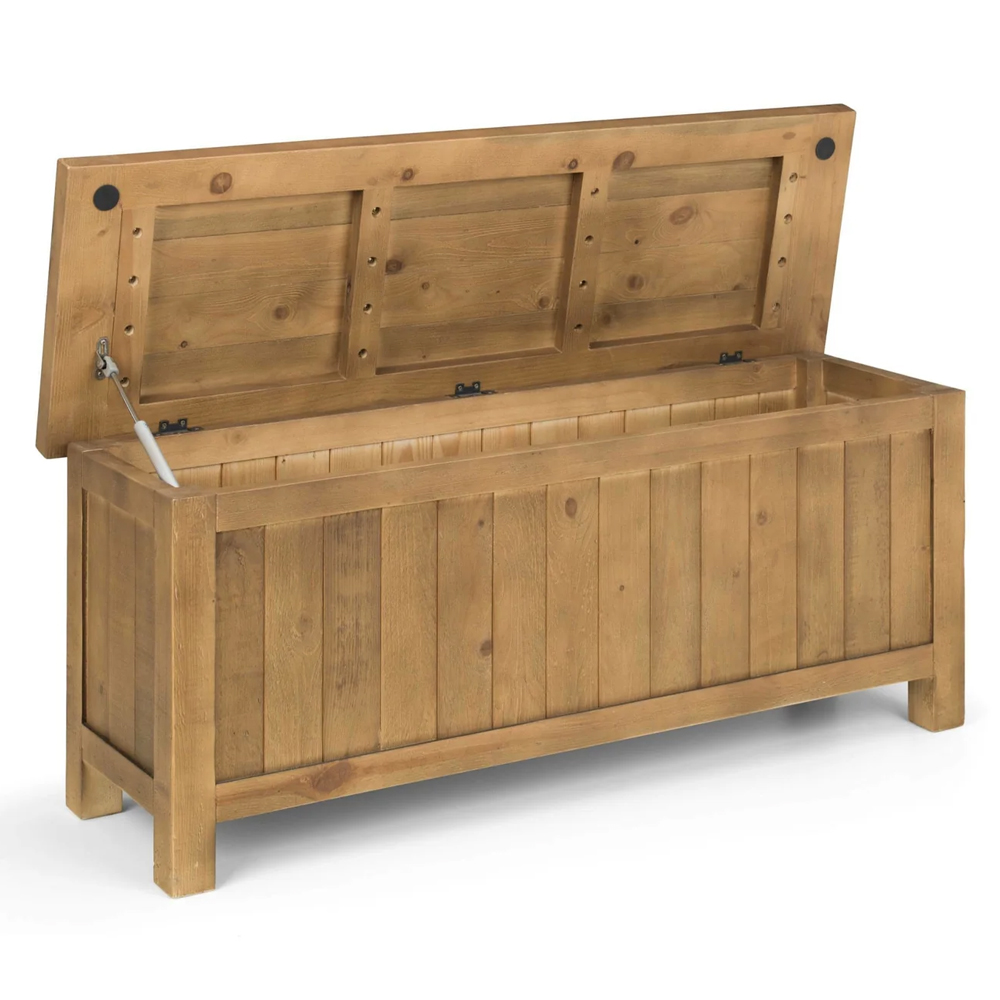 Aafje Wooden Hallway Seating Bench In Brown