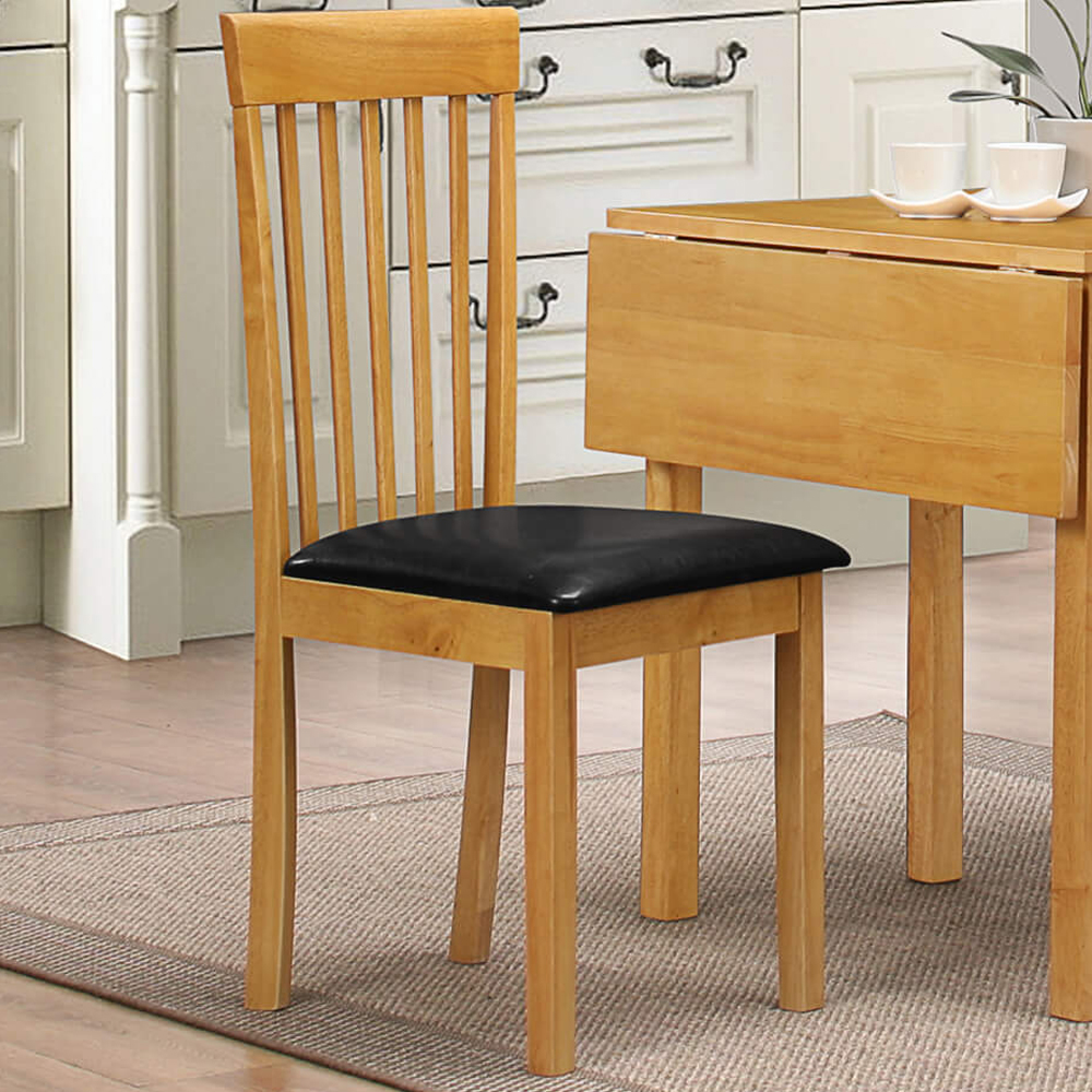 Aalto Natural Wooden Dining Chairs In Pair