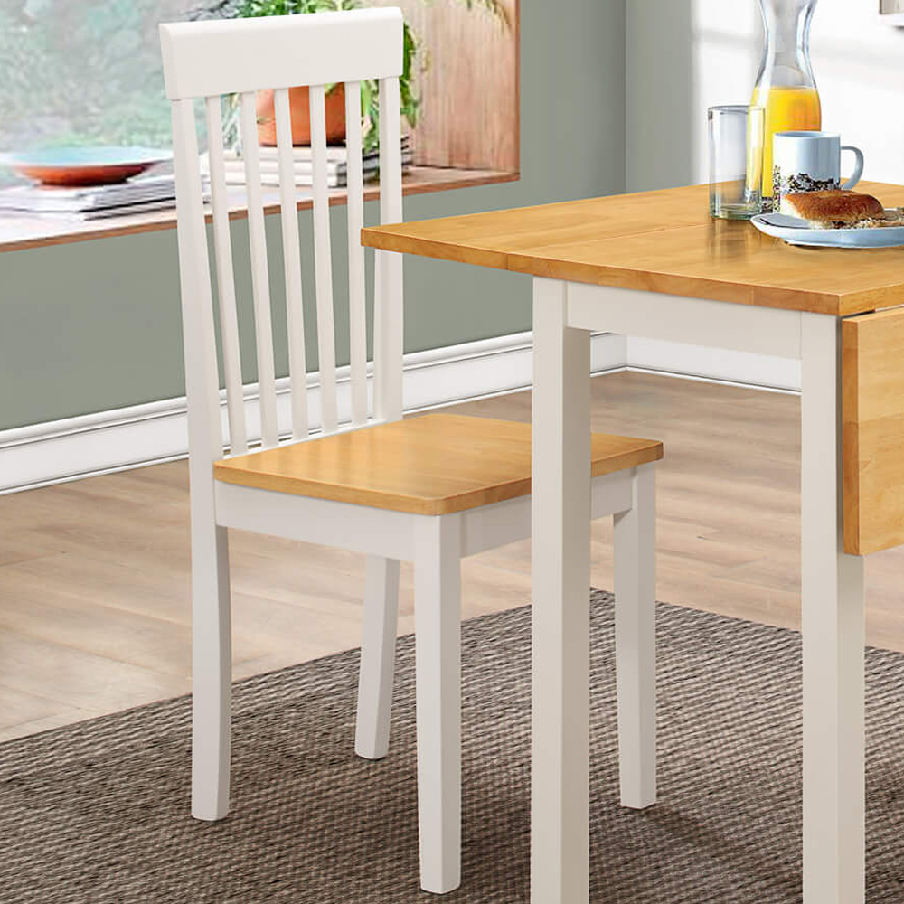 Aalto White Oak Wooden Dining Chairs In Pair