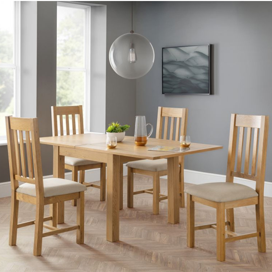 Product photograph of Aaralyn Extending Flip-top Dining Table With 4 Hadia Chairs from Furniture in Fashion