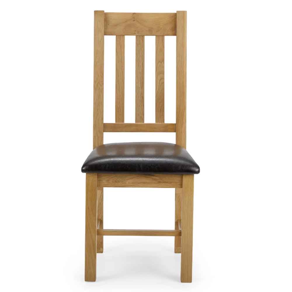 Aaralyn Oak Wooden Dining Chair in Pair