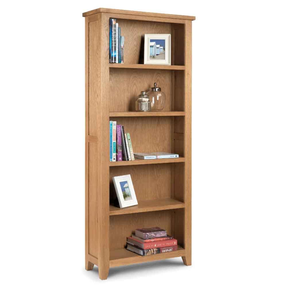 Aaralyn Wooden Bookcase with 5 Shelves in Waxed Oak