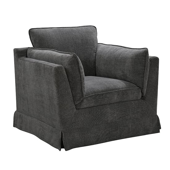 Product photograph of Aarna Fabric 1 Seater Sofa In Charcoal from Furniture in Fashion