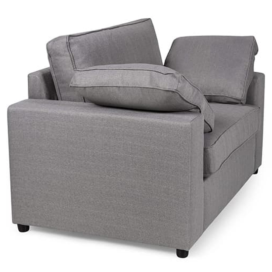 Aarna Fabric 1 Seater Sofa In Silver