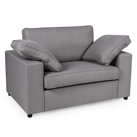 Product photograph of Aarna Fabric 1 Seater Sofa In Silver from Furniture in Fashion