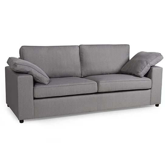 Read more about Aarna fabric 3 seater sofa in silver