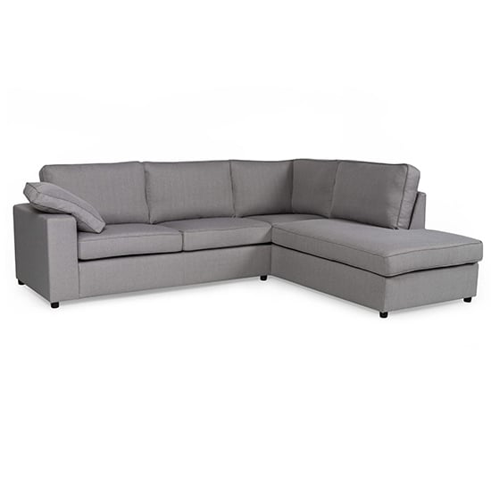 Aarna Left Handed Fabric Corner Sofa In Greige Furniture in Fashion