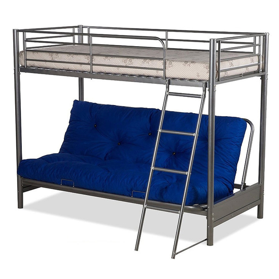Awoka Futon Metal Bunk Bed In Silver_2