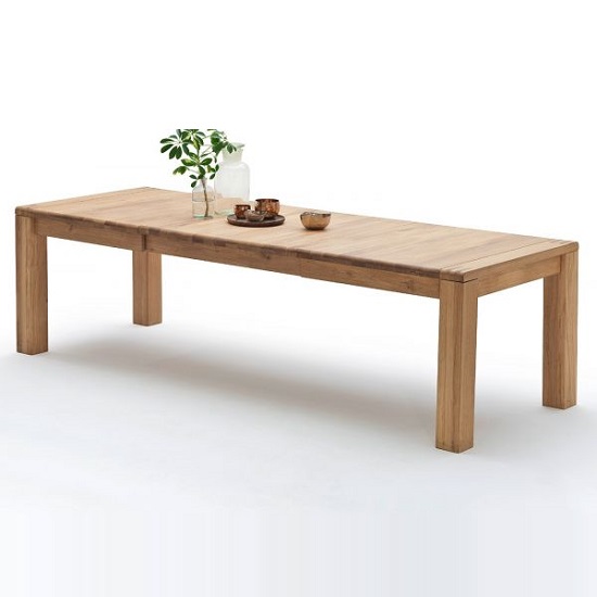 Abbot Extendable Dining Table Extra Large In Bianco Oak Furniture in