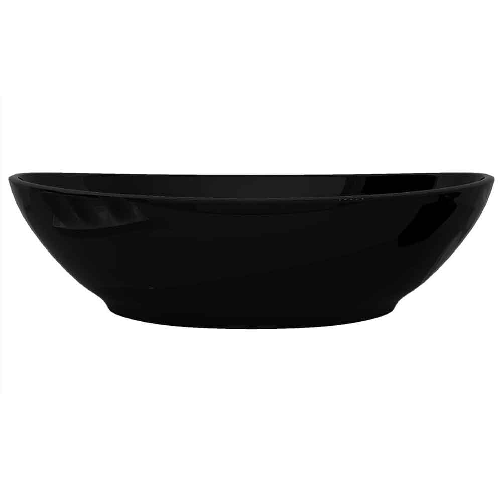 Abbotsford Oval Countertop Basin Without Waste 400mm Wide - Black