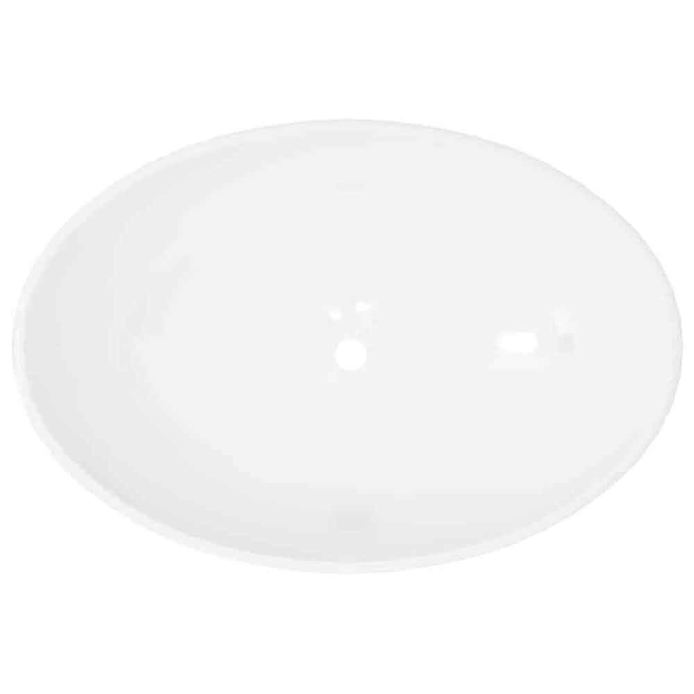 Abbotsford Oval Countertop Basin Without Waste 400mm Wide - White