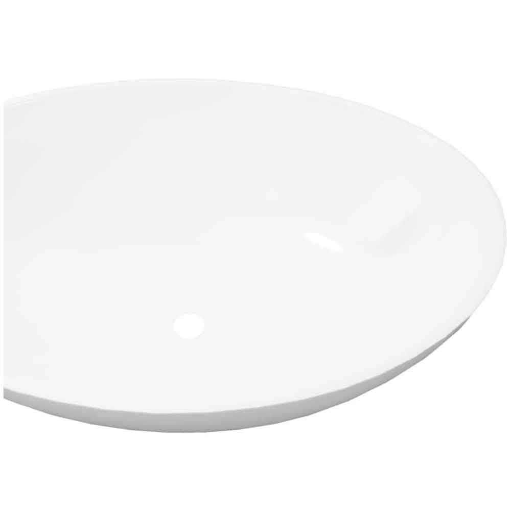 Abbotsford Oval Countertop Basin Without Waste 400mm Wide - White