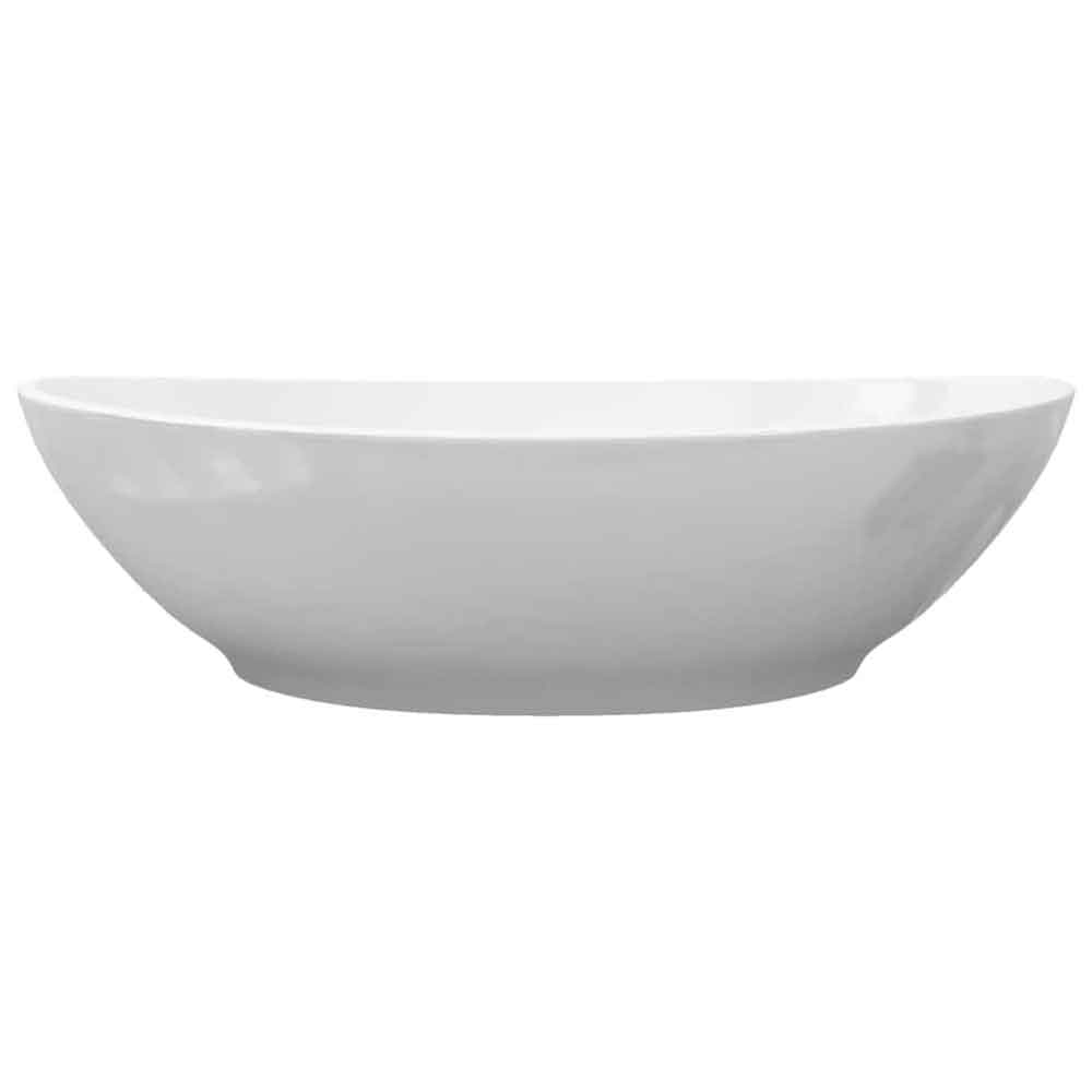 Abbotsford Oval Countertop Basin Without Waste 400mm Wide - White