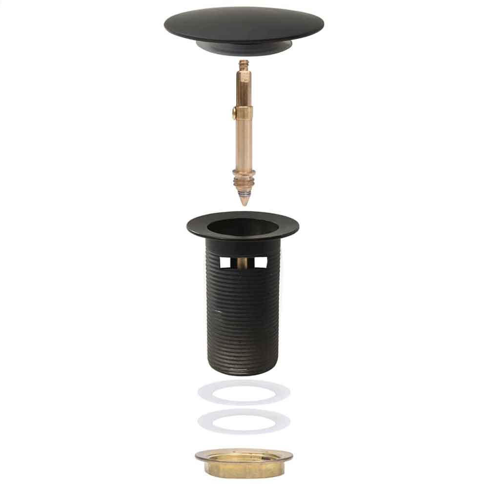 Abbotsford Slotted Pop-Up Basin Waste - Black