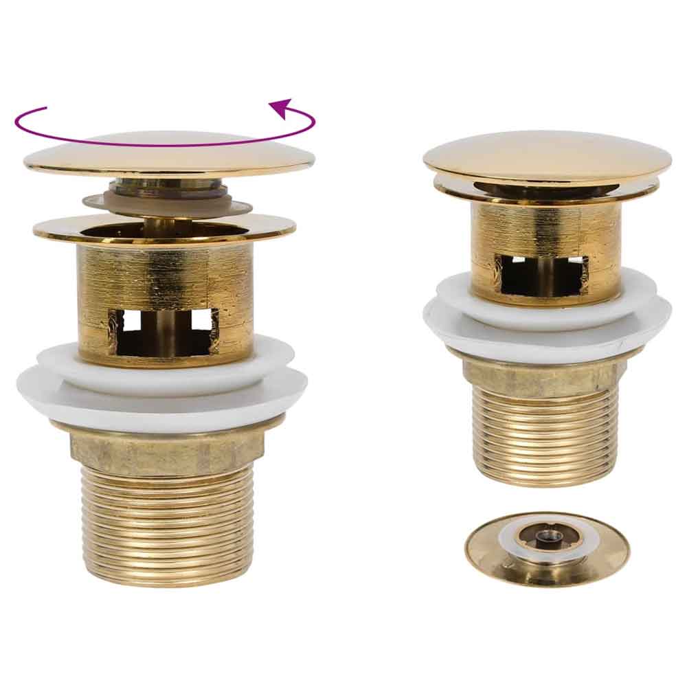 Abbotsford Slotted Pop-Up Basin Waste - Gold
