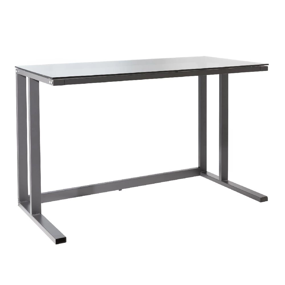 Abbotsford Smoked Glass Laptop Desk With Metal Frame