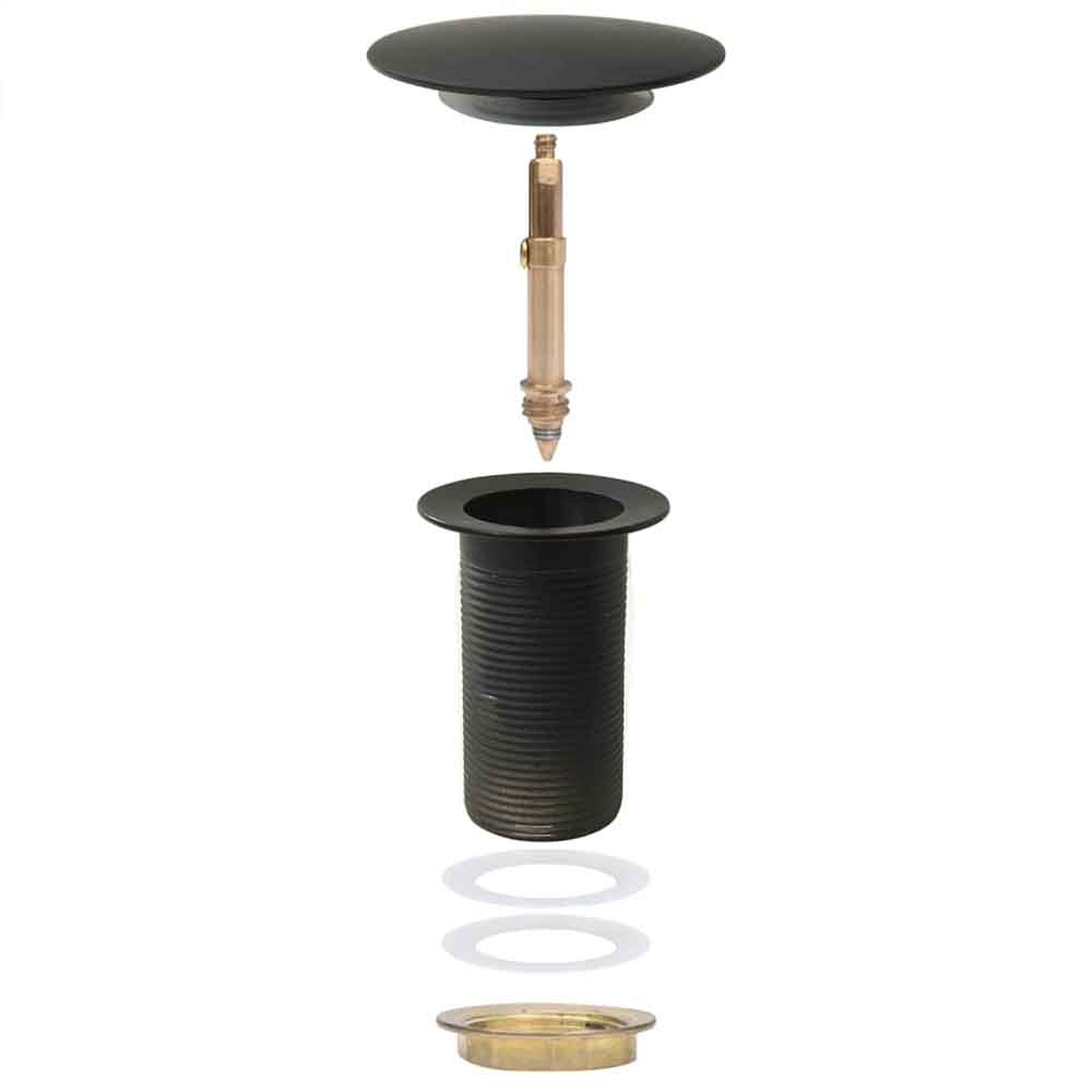 Abbotsford Un-Slotted Pop-Up Basin Waste - Black