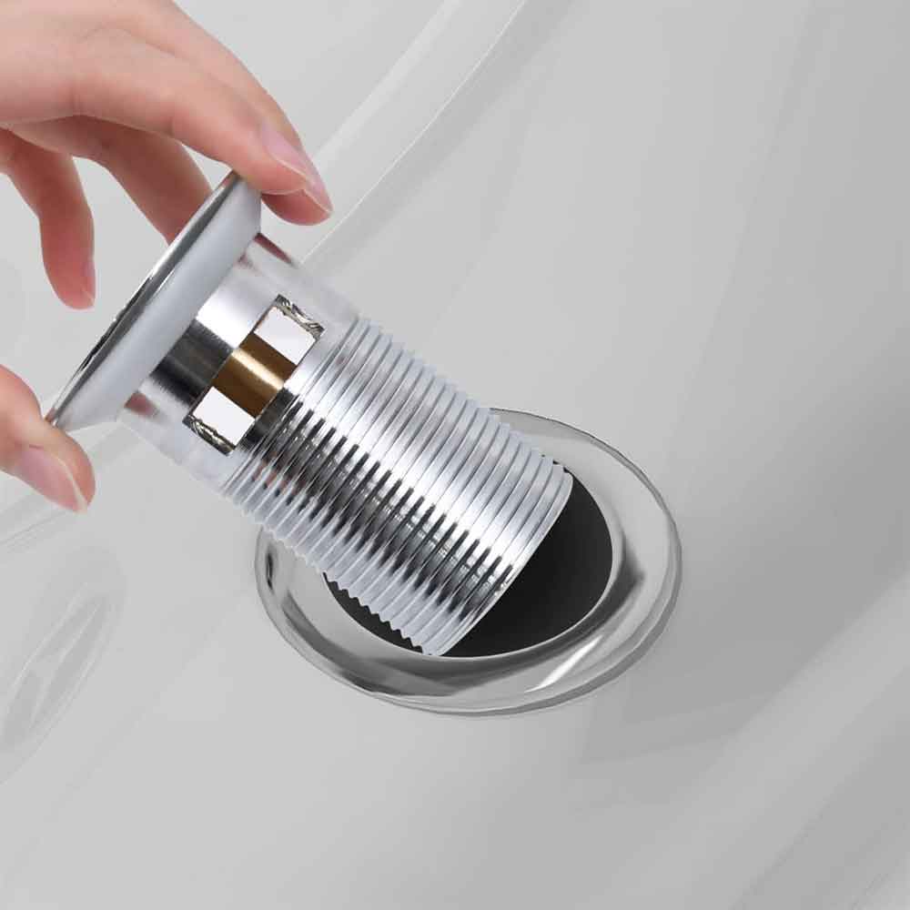 Abbotsford Un-Slotted Pop-Up Basin Waste - Silver