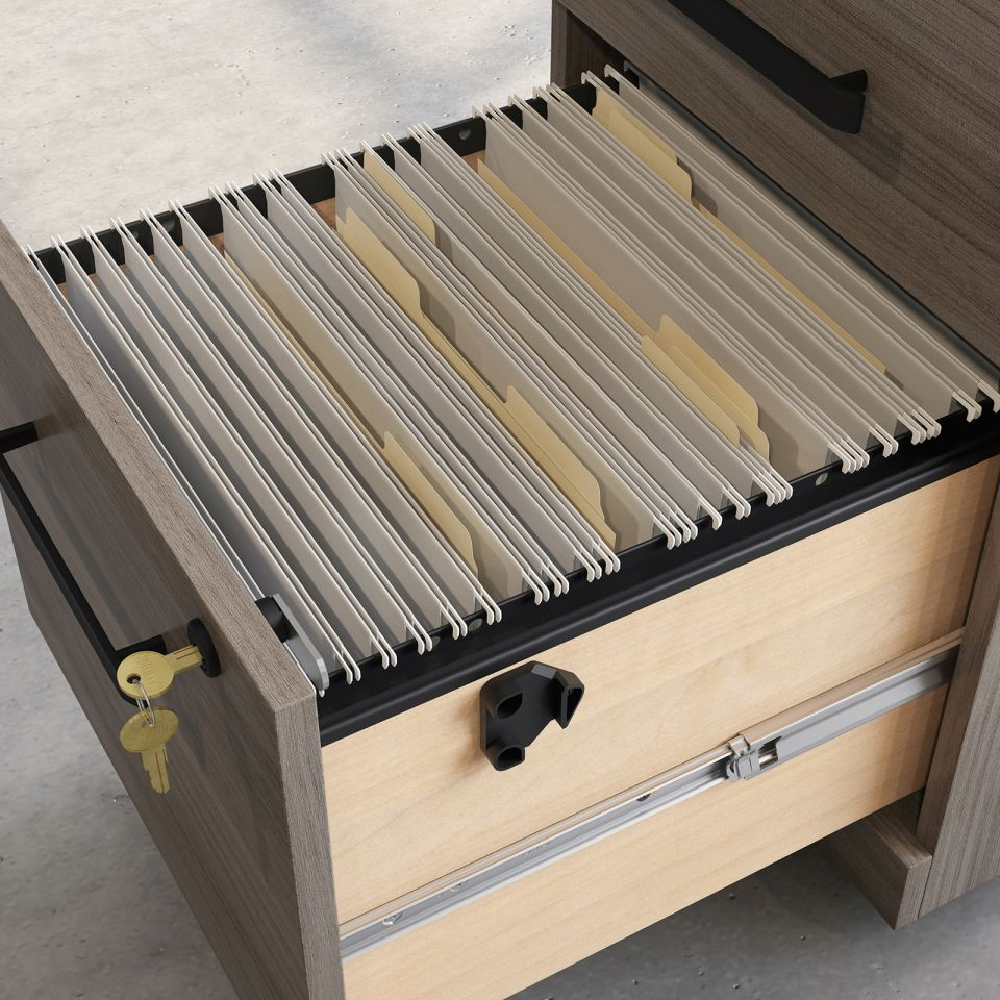 Aberdare Wooden Office Mobile Pedestal 3 Drawers In Hudson Elm