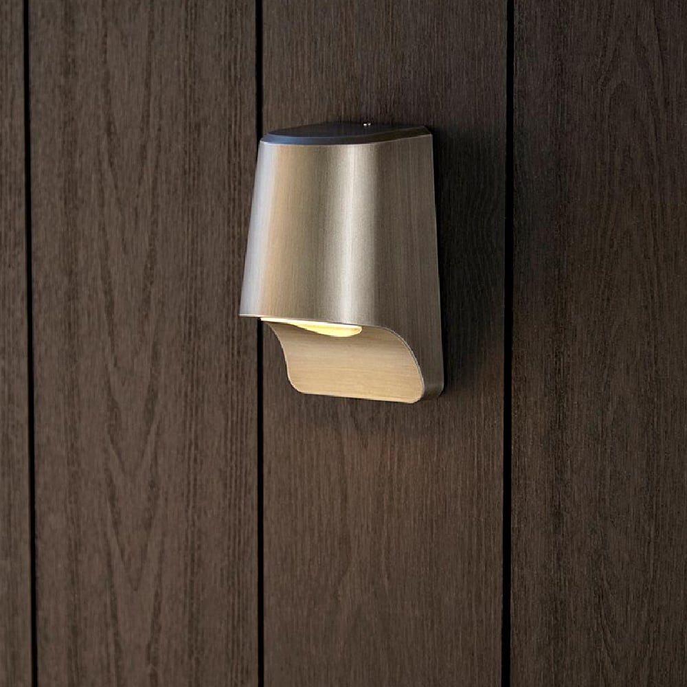 Read more about Aberdeen led frosted glass wall light in antique silver